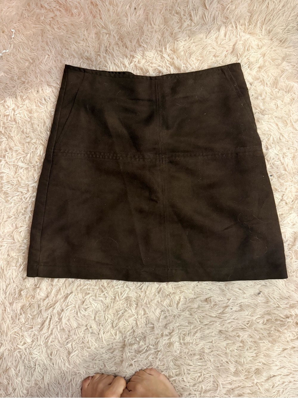 💕 Sanctuary brown suede mini skirt